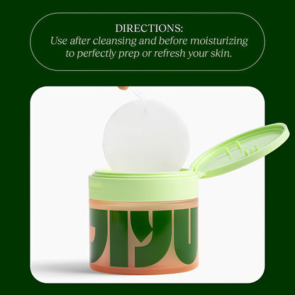 JIYU Toner Pads - Korean Skincare for Dark Spots, Wrinkles & Dull Skin - Hydrating Facial Treatment with Snail Mucin, Niacinamide, Peptides & Centella - 100 Count